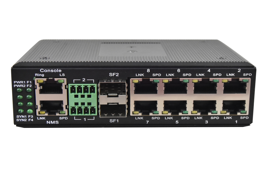 HJCA16海角官网科技-非网管 工业级8路百兆电1路千兆光  光纤收发器