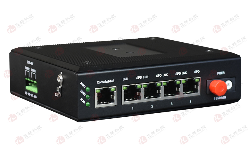 HJCA16海角官网科技-工业级4路百兆以太网 光纤收发器