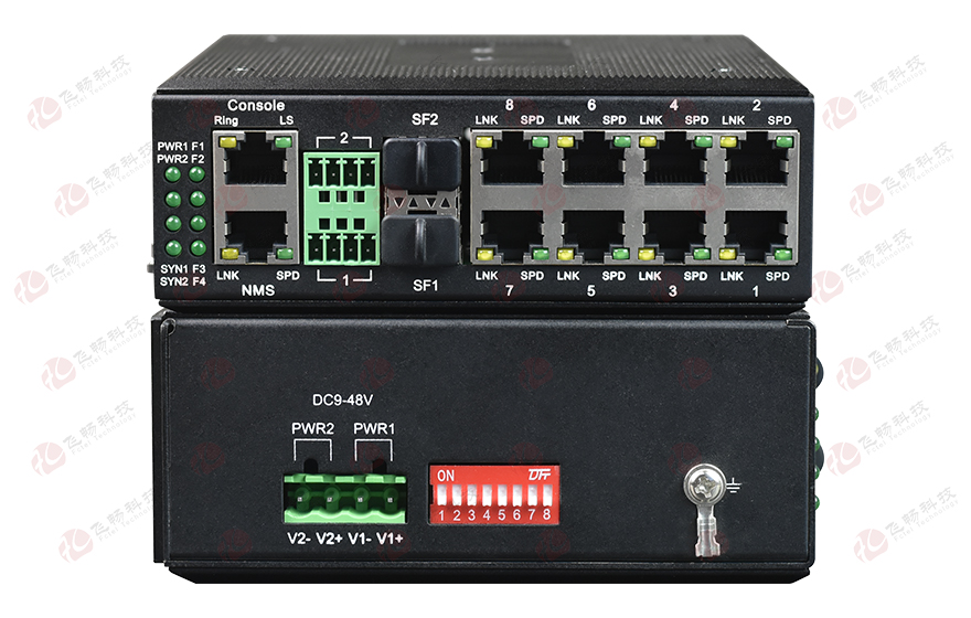 HJCA16海角官网科技-工业轨式8路百兆电 2路千兆光环网91海角社区下载