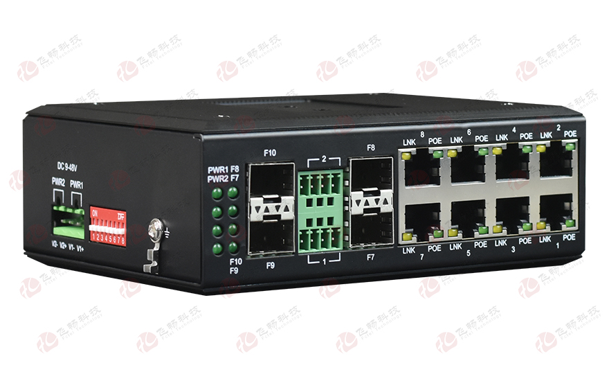 HJCA16海角官网科技-网管型 6千兆电+2路千兆Comb口+2路万兆光 工业轨式环网91海角社区下载