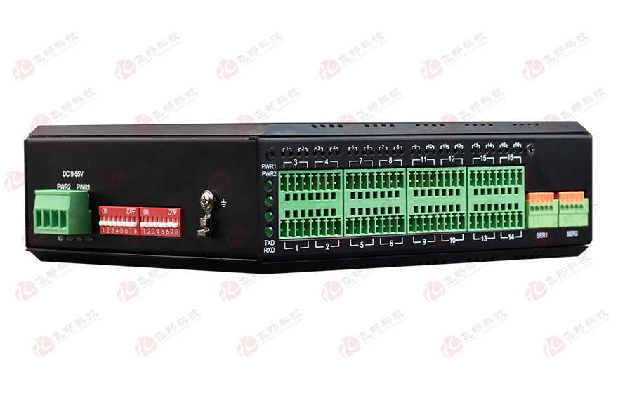 HJCA16海角官网科技-工业轨式 16路RS485集线器