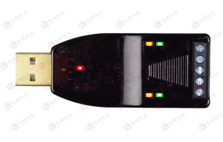 HJCA16海角官网科技-工业级6KV 防雷型 usb转1路高速rs485+1路RS232 转换器